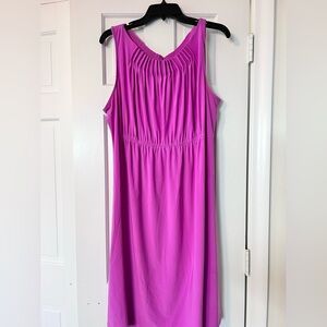 Marks & Spencer Sleeveless Gathered Neck Dress in Magenta